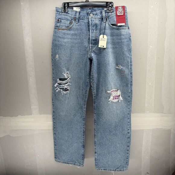 LEVI'S 501 150 Anniversary Edition 90s NOVEL TEA Denim Women’s W30 L30 Jeans NWT - Picture 1 of 10